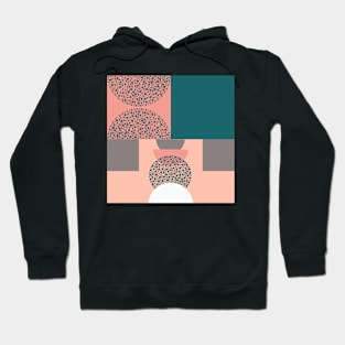 Green and rose geometric pattern Hoodie